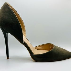 Olive Green Suede Pump